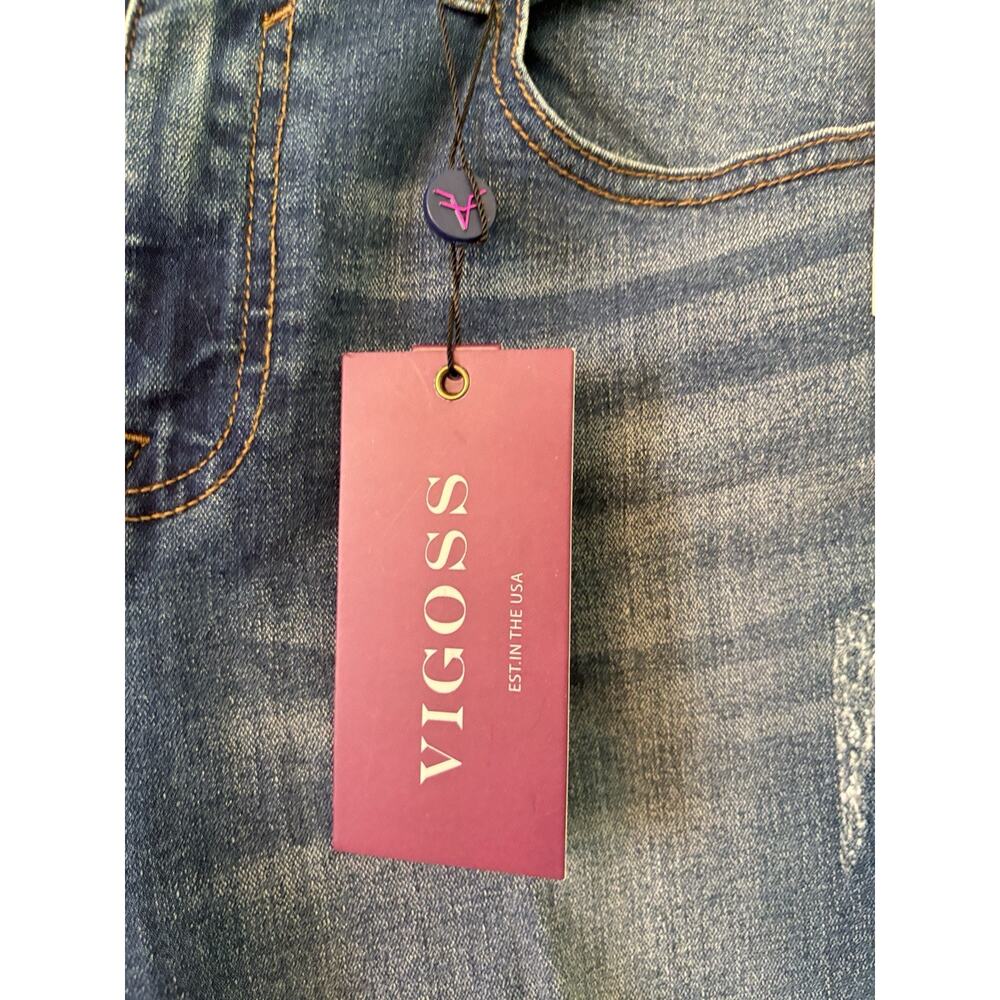 Vigoss Size 31x29 Distressed Ace Skinny Denim Ankle Jeans - Picture 6 of 8